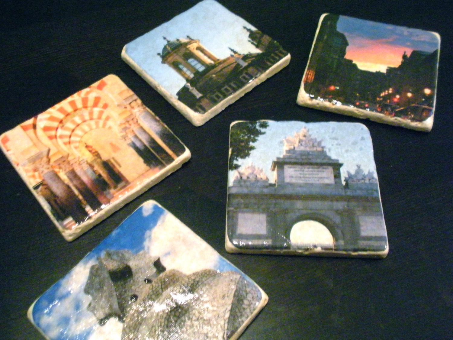 Spain - Handmade Coasters - Set of 5