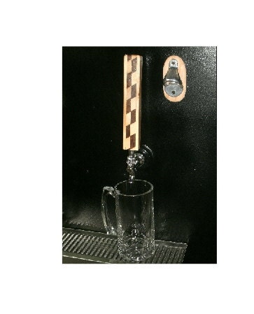 Beer Tap Handle - Upcycled Wood Pull Handle - Maple and Walnut