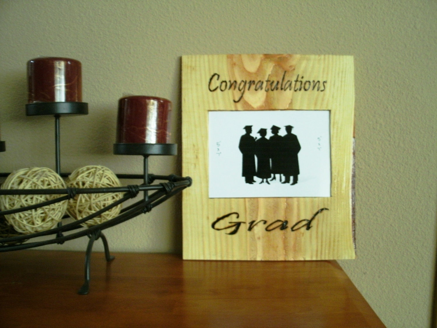 Graduation Wooden Wall Hanging - Photo 5x7 Frame - READY TO SHIP