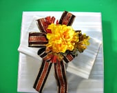 Golden marigold fall gift bow (A11)