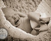 Infant Photo Prop Hammock, Sling, White Crochet, Beautiful for Newborn Pictures