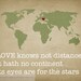 LOVE knows not Distance, Map Customized, Love Quote, Up To FIVE Hearts, Quote Art, Wall Art Typography Prints, 8x10 print