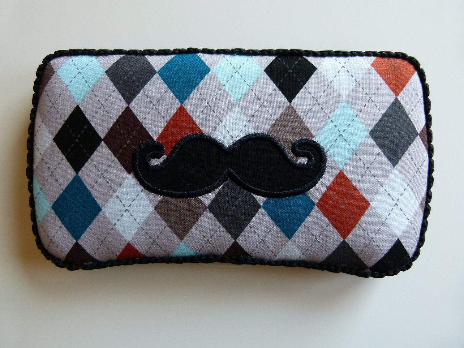 Hip Mustache Applique Wipes Case Great New Dad Gift