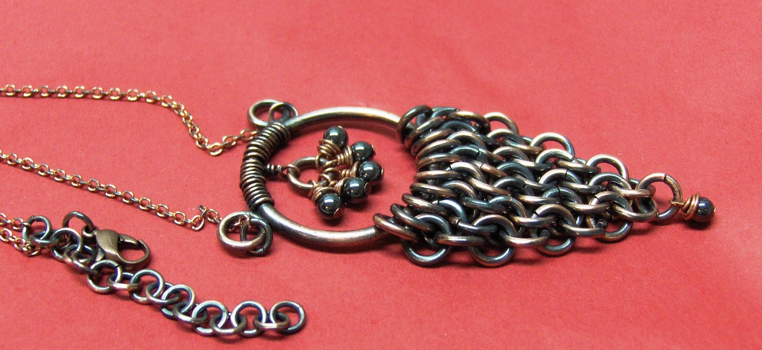 One of a Kind Chainmaille Statement Necklace