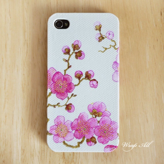 Cherry blossom iPhone 4 case / Sakura iPhone 4s case/ Pink flowers iPhone 4s case / iPhone cover