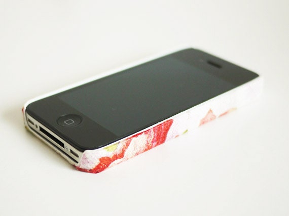 Red Flowers iPhone 4 case / Flowers iPhone 4s case / Poppies  iPhone 4s / iPhone cover