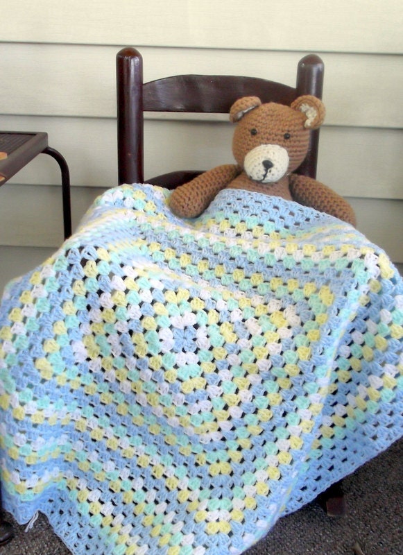 Newborn Boy's Granny Blanket