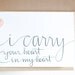 I Carry Your Heart In My Heart - Blank Hand Written Greeting Card - India Ink on Card Stock with Kraft Paper Envelope - Single Card