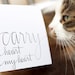 I Carry Your Heart In My Heart - Blank Hand Written Greeting Card - India Ink on Card Stock with Kraft Paper Envelope - Single Card