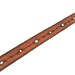 Leather belt with turquoise and silver bead inlay and barbed wire motif.