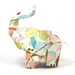 Elephant in the room No.6 3D free style origami sculpture by JinniInTheLamp - Table decor for weddings, birthdays, parties, events - Unique