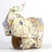 Elephant in the zoo 3D free style origami sculpture - Table decor for weddings, birthdays, parties, events - Unique