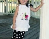 Boutique Birthday Ladybug Pillowcase Shirt and Ruffle Pant Sizes 3M to 5T