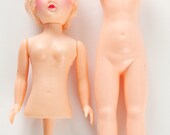 2 Vintage  Mid Century Plastic Doll Bodies / Moving eyes