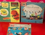 SALE Set of Three Vintage 1950's CRG Children's Record Guild / Children's Stories / Mid Century Vinyl