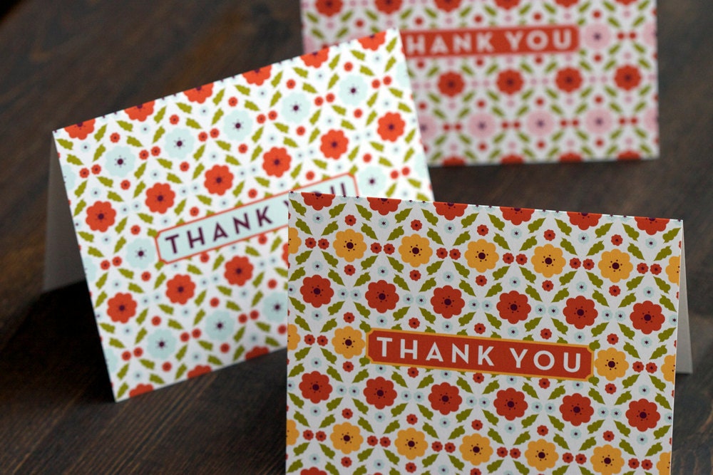 Thank You: Garden Theme - Set of Six
