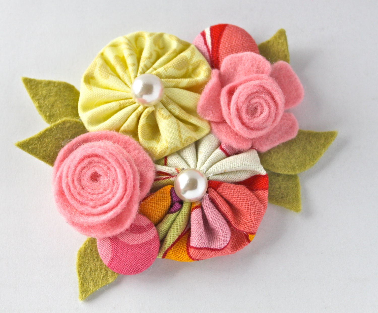 Flower Cluster Brooch/ Corsage/ or Headband