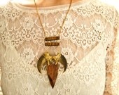Oak Wood Necklace with Cast of Bear Claw - 'Mama Bear'