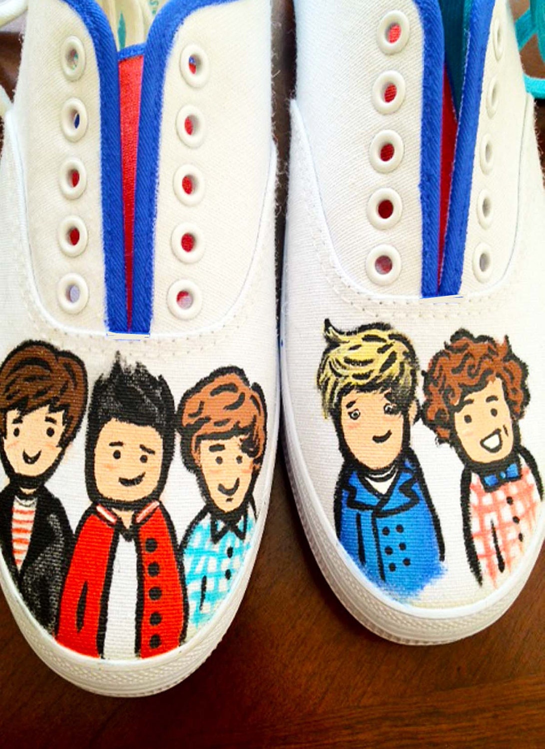 One Direction Inspired Custom Painted Shoes