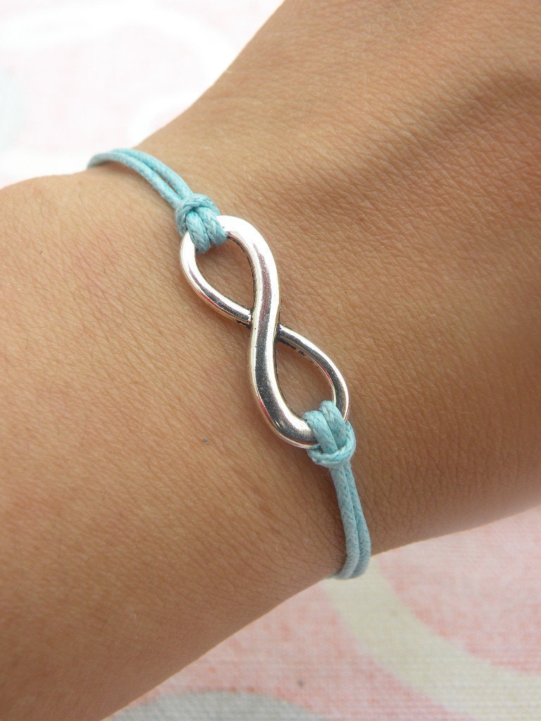 Karma-antique  Bracelet ------ antique silver   Karma Bracelet,infinity bracelet& wax cords Bracelet