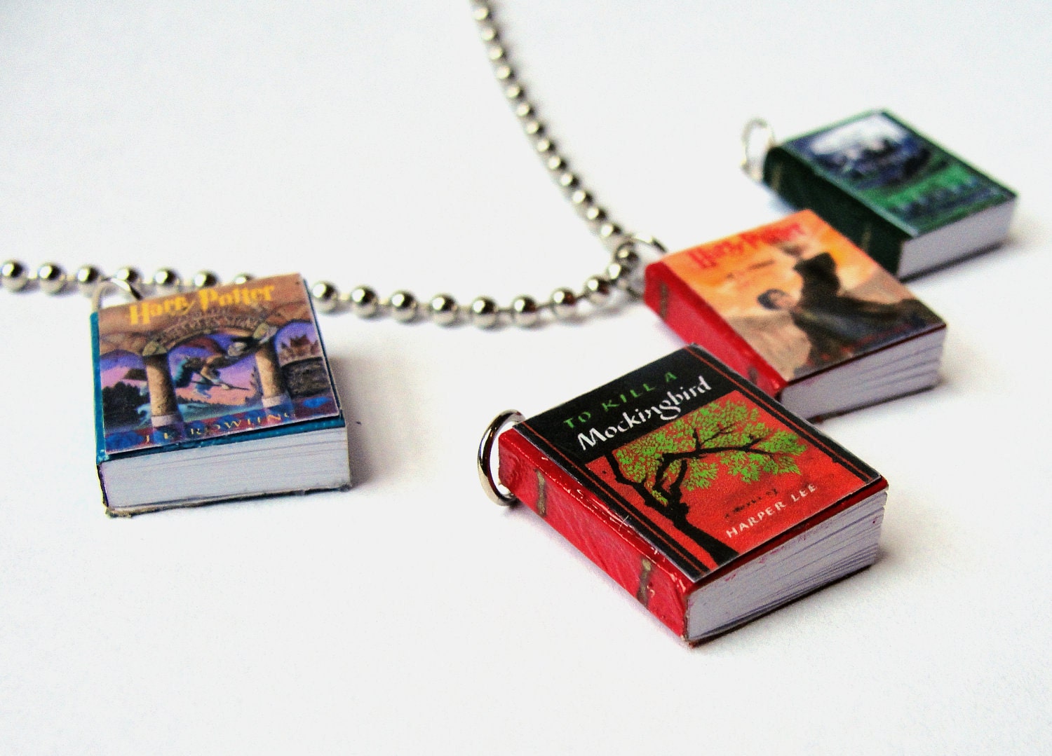 Miniature Book Pendants - Easily customized to your favorite novel/book by request - You choose the cover