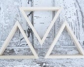 Set of THREE 8 inch Decorative Triangle Wall Shelves