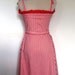 Stripe dress. VINTAGE. 1980s sundress. Red and white thick, crisp cotton. Size 12. Pristine condition. Beautiful.