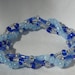 True Blue 3 Strand Beaded Stretch Bracelet - Custom Made to Size