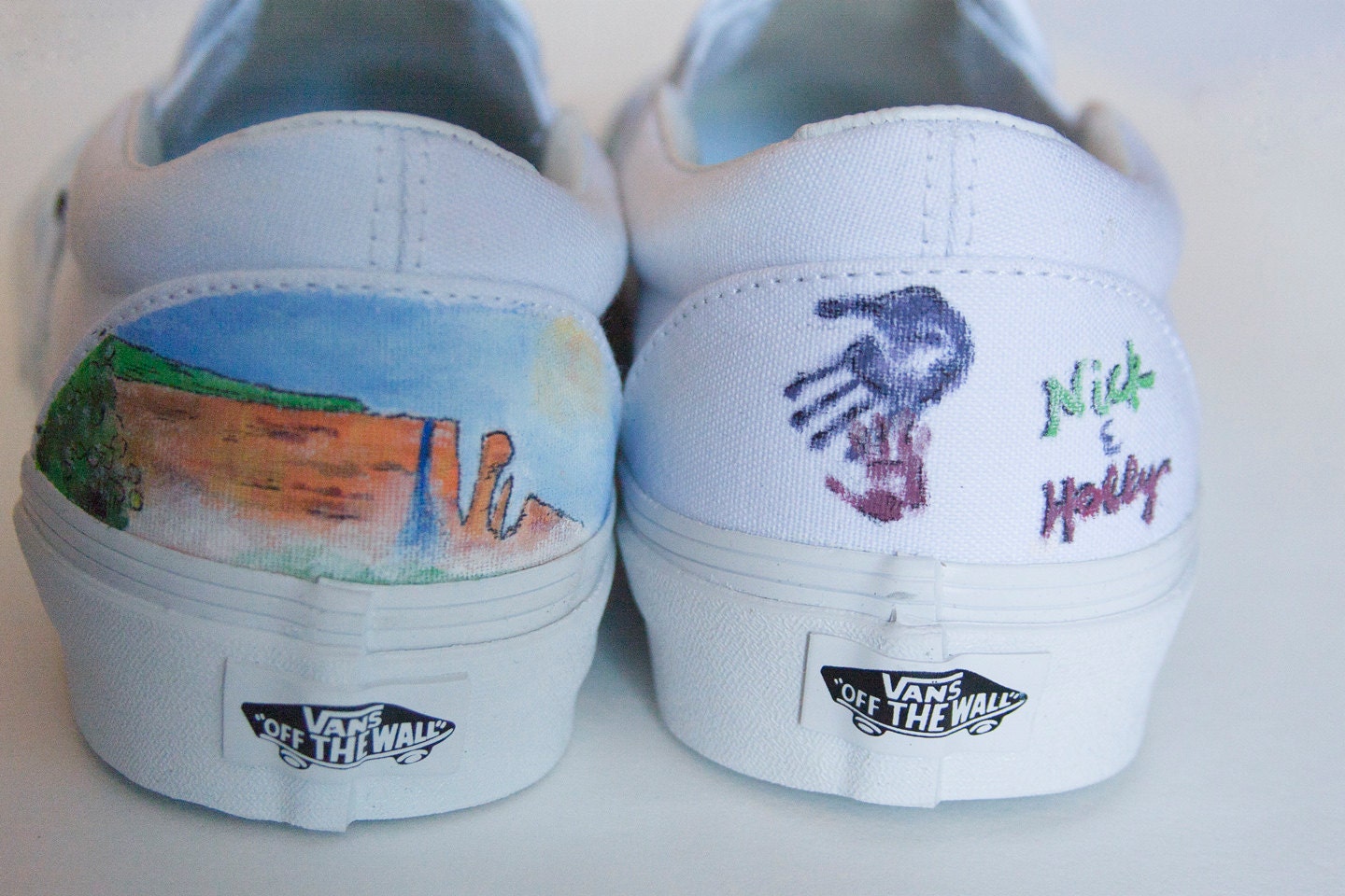 Custom Painted Shoes Up Wedding Theme