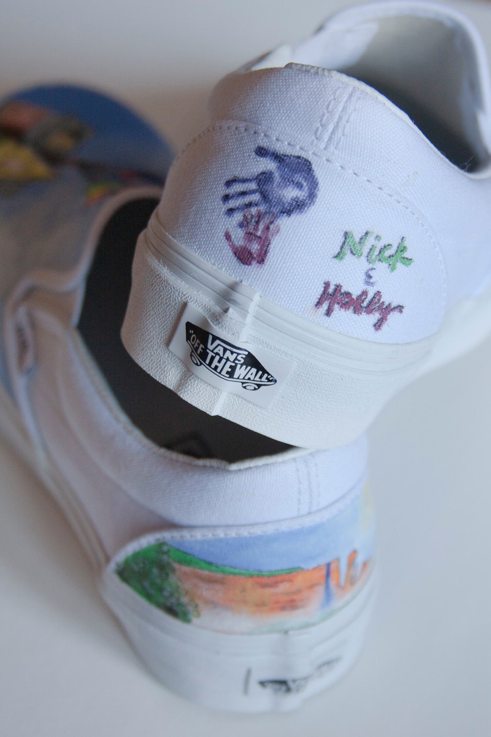 Custom Painted Shoes Up Wedding Theme