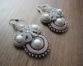 Soutache earrings in gray