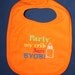 Party my crib 3am BYOB embroidered bib