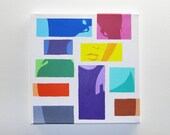 Toile acrylique 30x30cm - Femme "Duo Teinte"