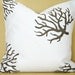 Sea Coral Pillow Covers Brown Cream Decorative Pair 18x18