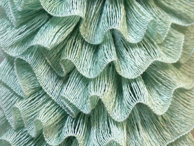 FREE Worldwide Shipping Samba yarn. Mint green. Ruffle scarf yarn , frilly Fresh summer, trending yarn, ICE