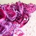 Chic pink purple ruffle scarve scarf. romantic accessories wrap, cowl, mothers day gift idea