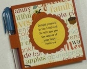 Orange Pumpkin - Small notepad w/ pen