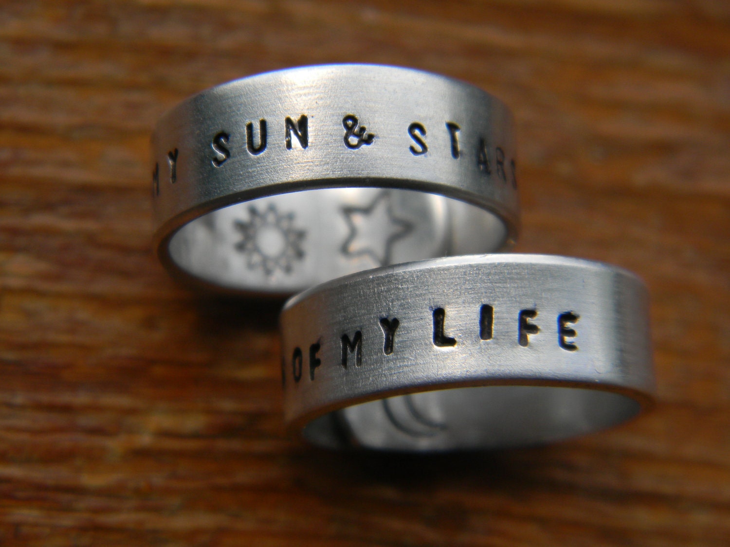 My sun and stars moon of my life pair of rings
