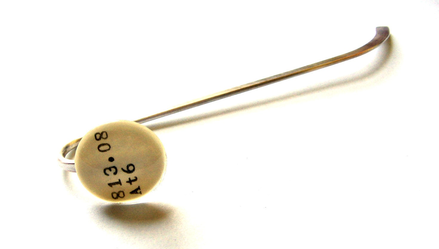Dewey Decimal Bookmark Silver Shepherds Hook Style