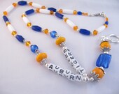 Lanyard-Auburn University Beaded Lanyard