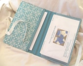Pattern Wallet Knitting Pattern Keeper Holder Chart Helper Aqua Damask