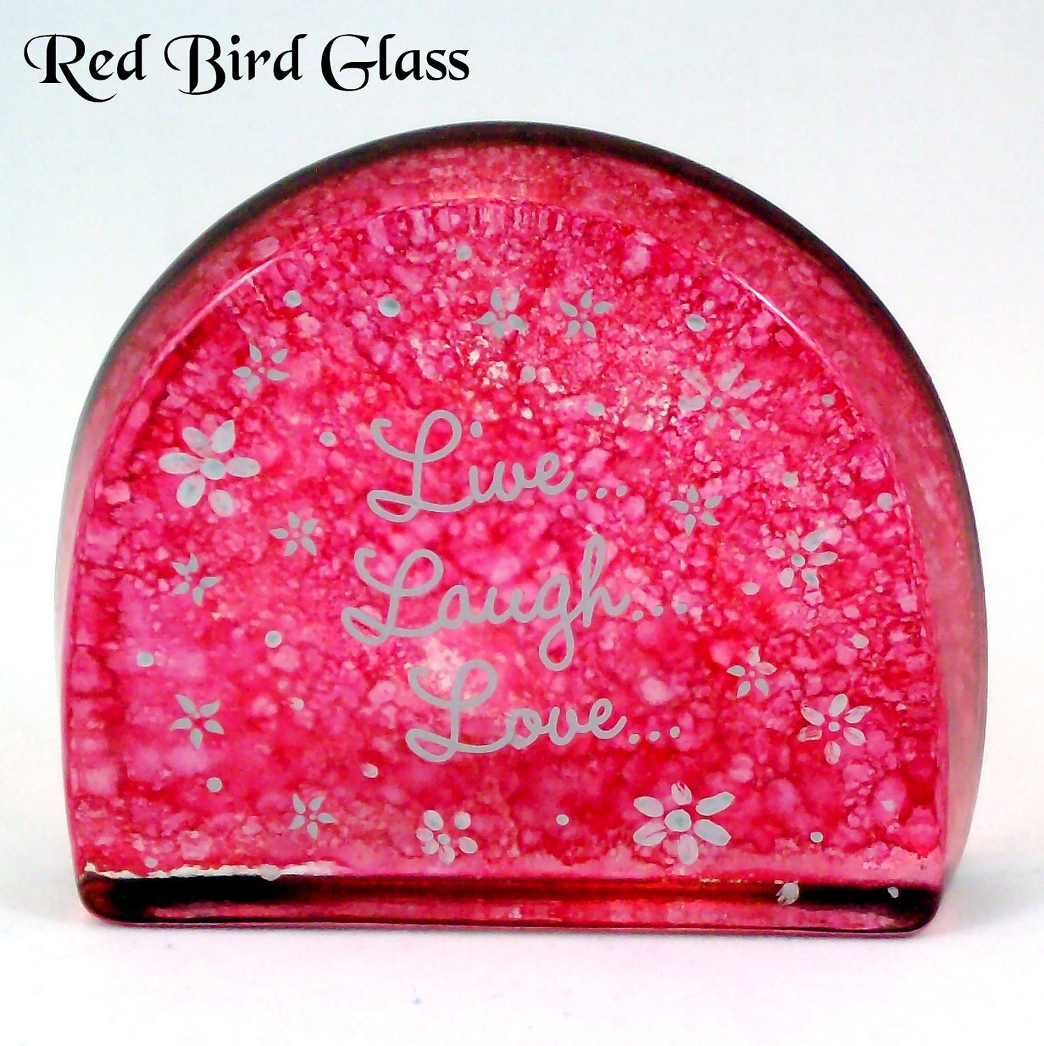 Live Laugh Love Glass Paper weight
