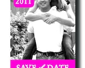 Piggy Back Save the Date (postcard, single card or magnet)