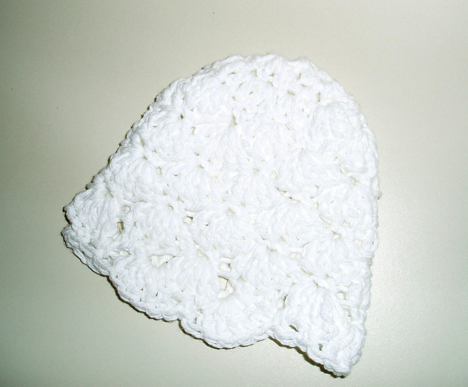 White baby girl hat