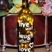 Wine Bottle Lights Live Well Laugh Often Love Much Valentines Gift