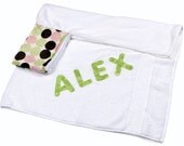 Personalized Bath Towels - Girl Circles