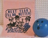 Vintage Bowler Crying Towel Pink