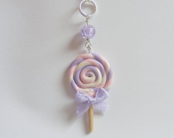Lollipop Miniature Food Necklace Pendant - Miniature Food Jewelry