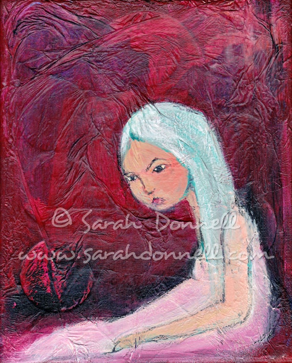 A4 Print Wall Art Decor Original Abstract Artwork Illustration Mixed Media Girl Woman Painting Digital Paper Glicee Australian Artist