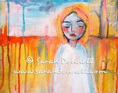 A4 Print Wall Art Decor Original Abstract Artwork Illustration Mixed Media Girl Woman Painting Digital Paper Glicee Australian Artist